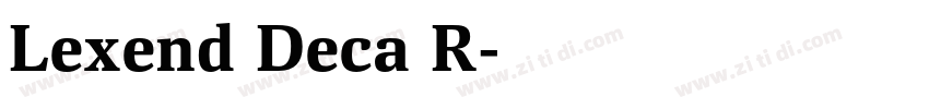 Lexend Deca R字体转换